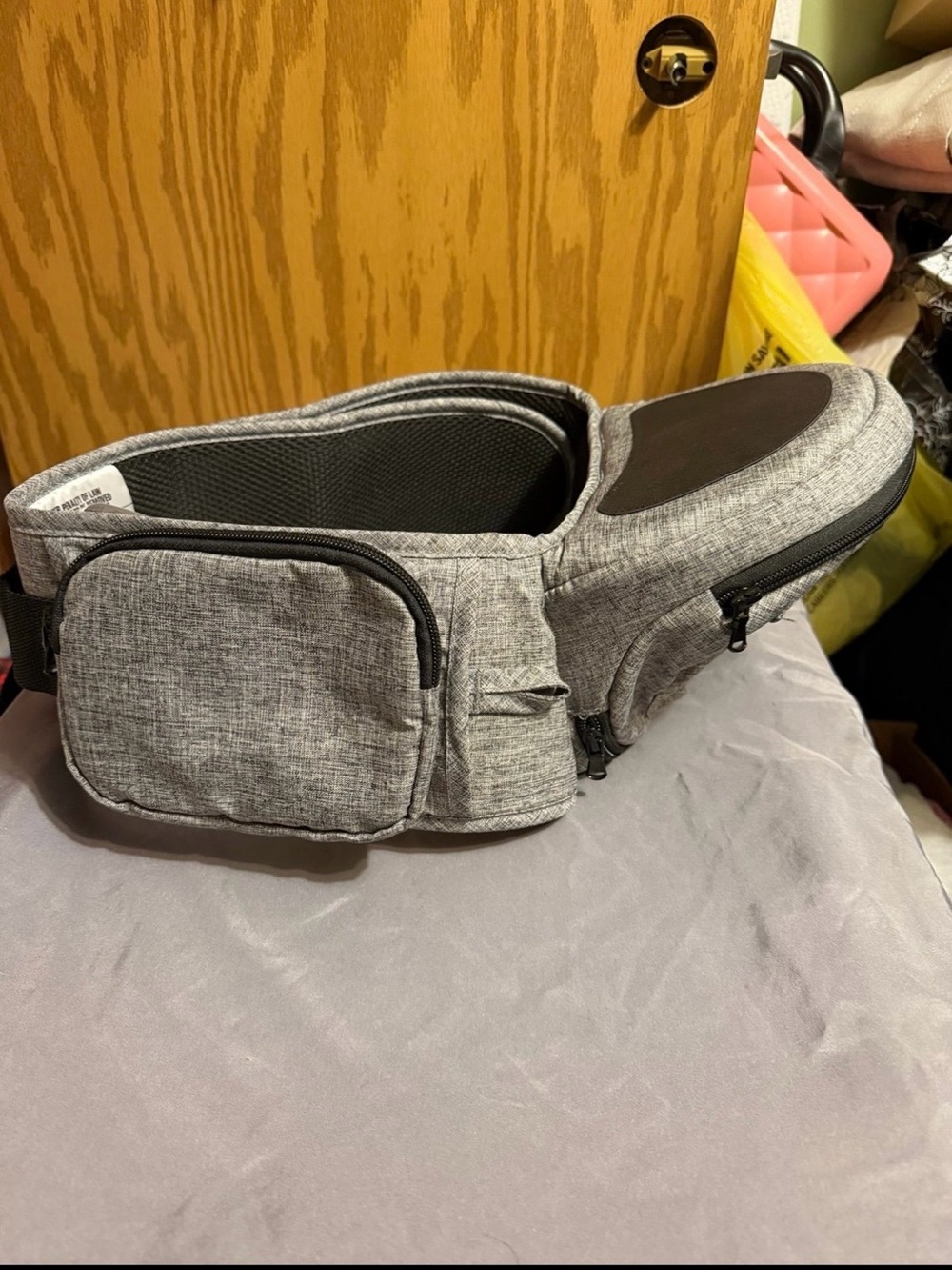 Hip carrier with adjustable Velcro and buckle with multiple pockets